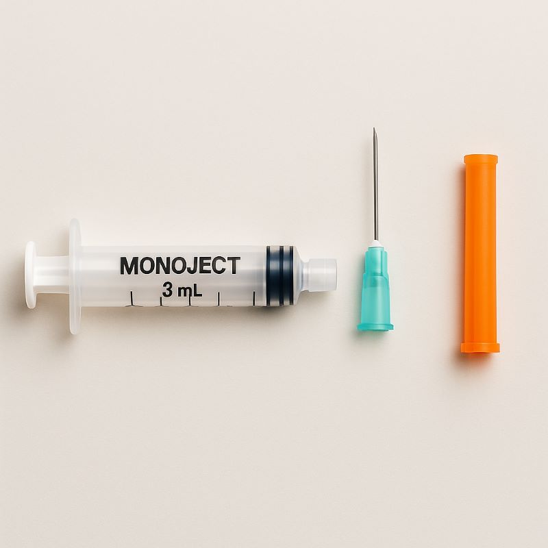 Monoject 3 mL Syringe with Hypodermic Needle